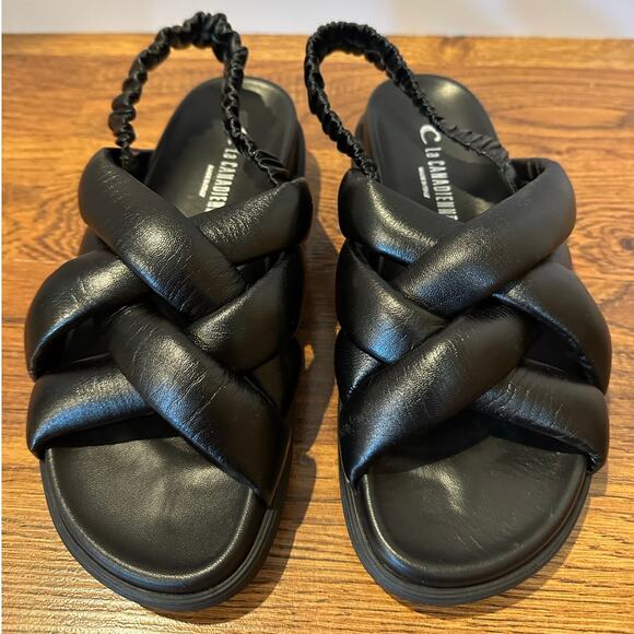 La Canadienne Redmond Leather Sandals – Black | Women’s Size 38.5 (US ~8) - Picture 3 of 9